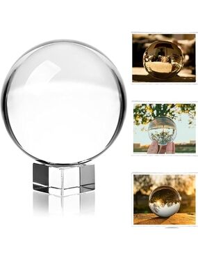 Photography Lens Ball with Stand - Transparent